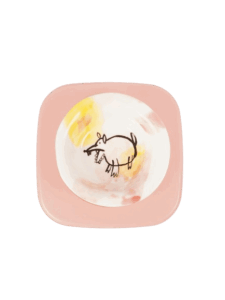 Подставка под миску COSMOPET х MIIOO одинарная, розовая