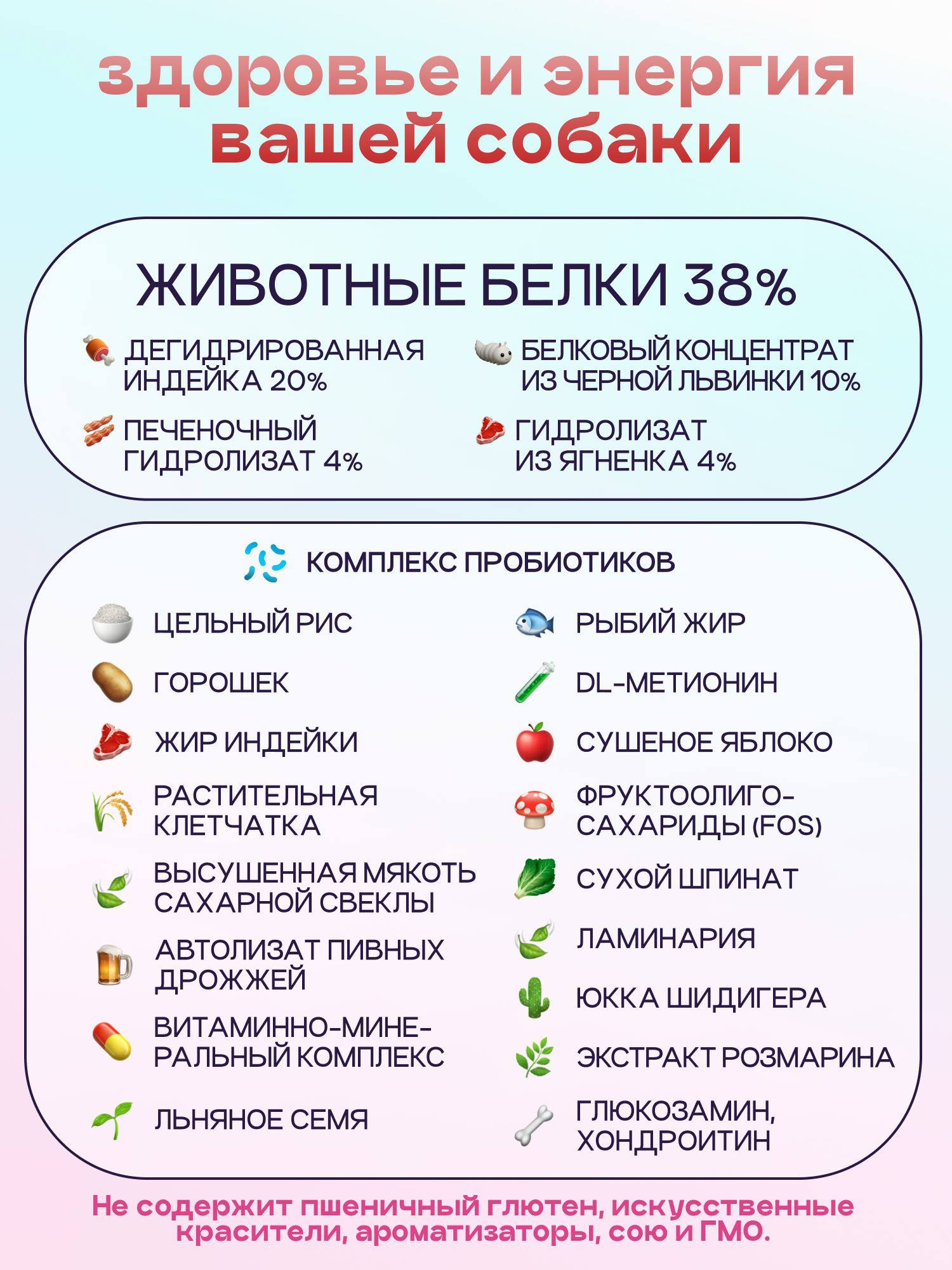 Набор кормов сухих для собак «Космобака» для крупных и средних пород с ягненком с пробиотиком 2 кг,
