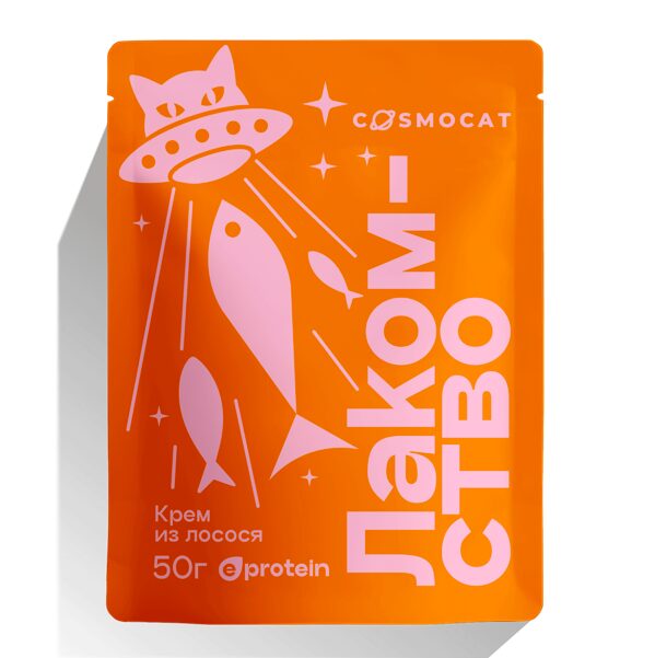 Лакомство для кошек «Cosmocat» Крем из лосося 50г