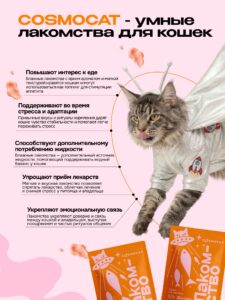 Лакомство для кошек «Cosmocat» Крем из лосося 350г