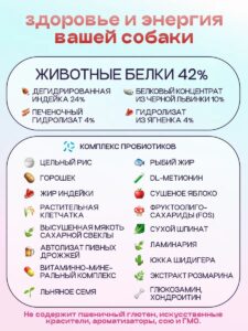 Набор кормов сухих для собак «Космобака» для мелких пород с ягненком с пробиотиком 2 кг, 3 пачки