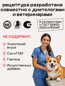 Набор кормов сухих для собак «Космобака» для крупных и средних пород с индейкой 2 кг, 3 пачки