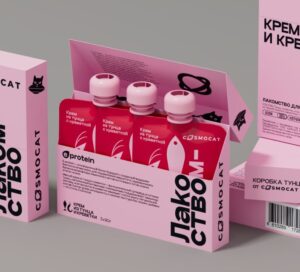 Лакомство для кошек «Cosmocat» Крем из тунца и креветки 270г