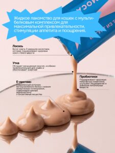 Лакомство для кошек «Cosmocat» Йогурт из трески 84г