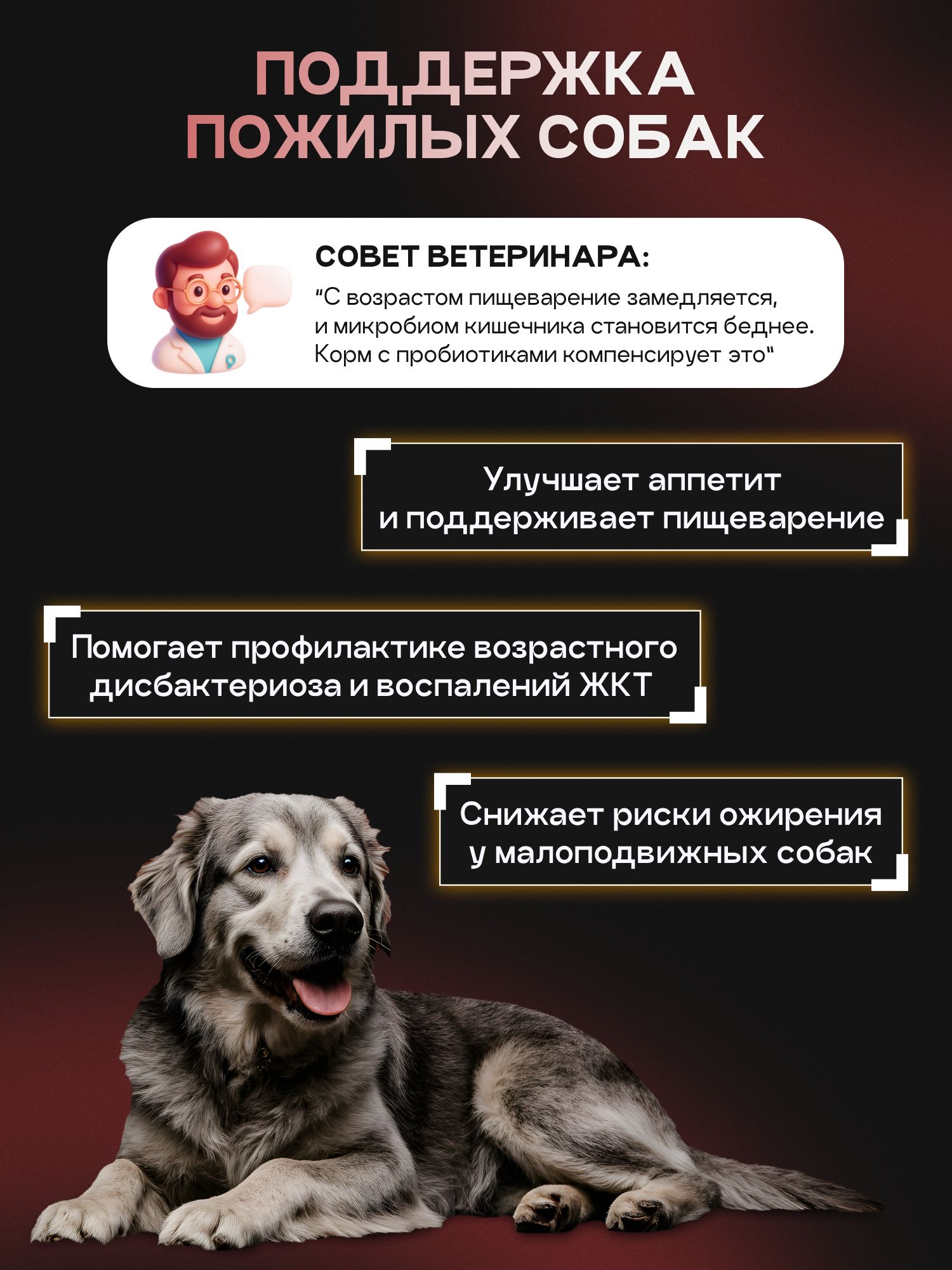 Набор кормов сухих для собак «Cosmodog» для мелких пород с говядиной с пробиотиком 2 кг, 6 пачек