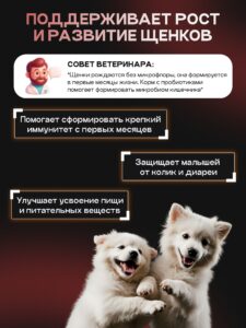 Набор кормов сухих для собак «Cosmodog» для крупных и средних пород с говядиной с пробиотиком 2 кг,