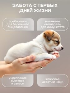 Набор кормов сухих для собак «Cosmodog» для щенков с говядиной 2 кг, 6 пачек