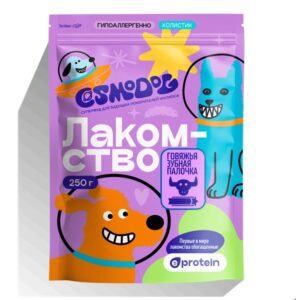 Лакомство для собак «Cosmodog» Говяжья зубная палочка 250г