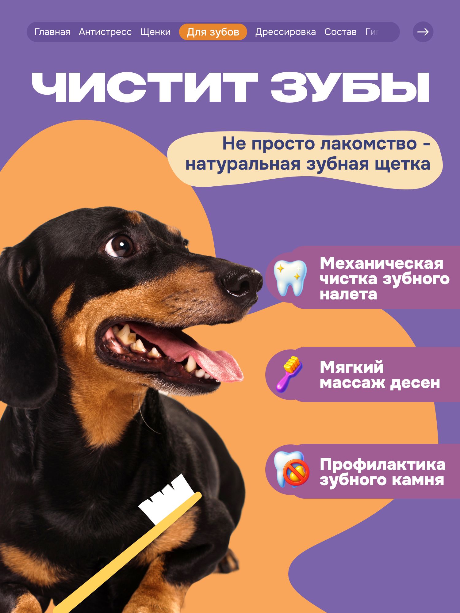 Лакомство для собак «Cosmodog» Маленькая утиная косточка 100г
