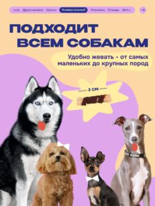 Лакомство для собак «Cosmodog» Говядина на косточке 100г