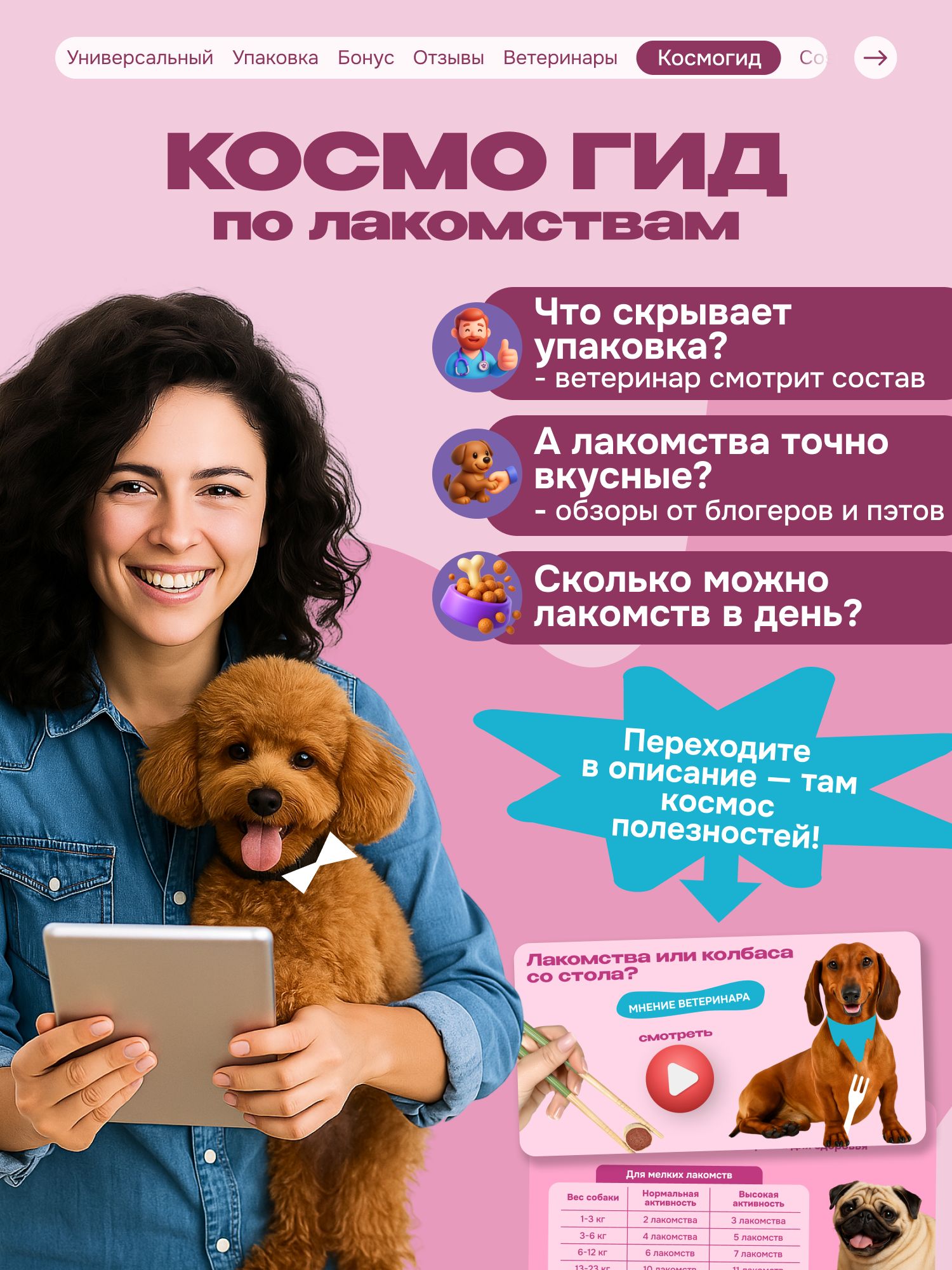 Лакомство для собак «Cosmodog» Сэндвич с лососем 150г