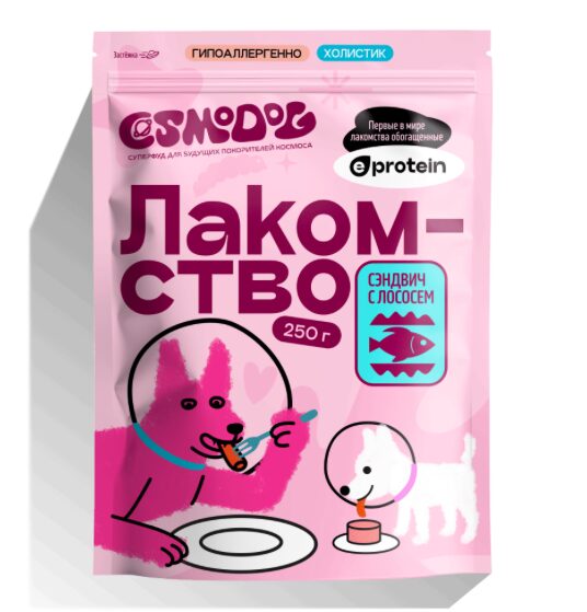 Лакомство для собак «Cosmodog» Сэндвич с лососем 250г