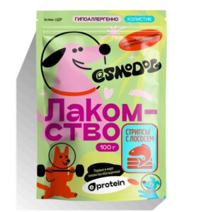 Лакомство для собак «Cosmodog» Стрипсы с лососем 100г