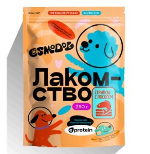 Лакомство для собак «Cosmodog» Стрипсы с лососем 250г