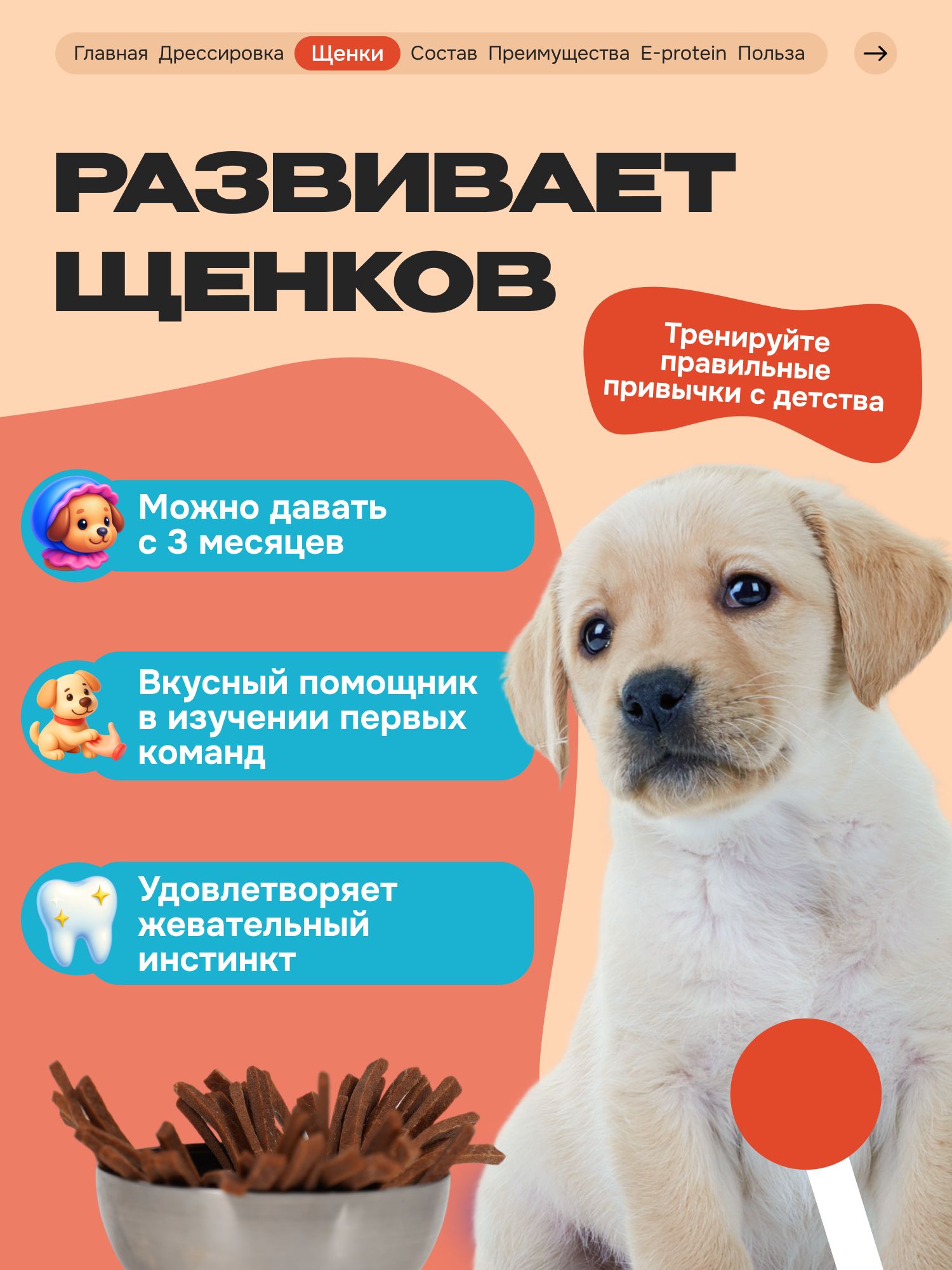 Лакомство для собак «Cosmodog» Стрипсы с ягненком 150г