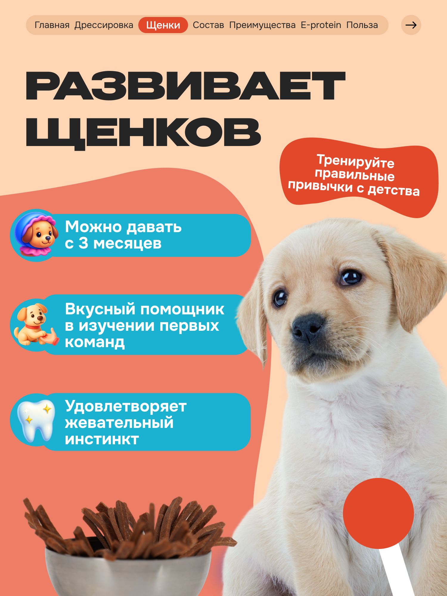 Лакомство для собак «Cosmodog» Стрипсы с ягненком 250г