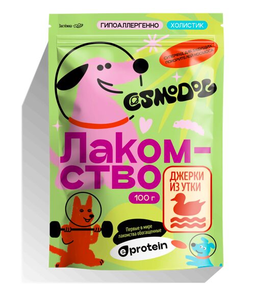 Лакомство для собак «Cosmodog» Джерки из утки 100г
