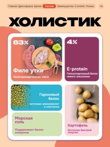 Лакомство для собак «Cosmodog» Джерки из утки 250г