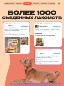 Лакомство для собак «Cosmodog» Джерки из утки 250г