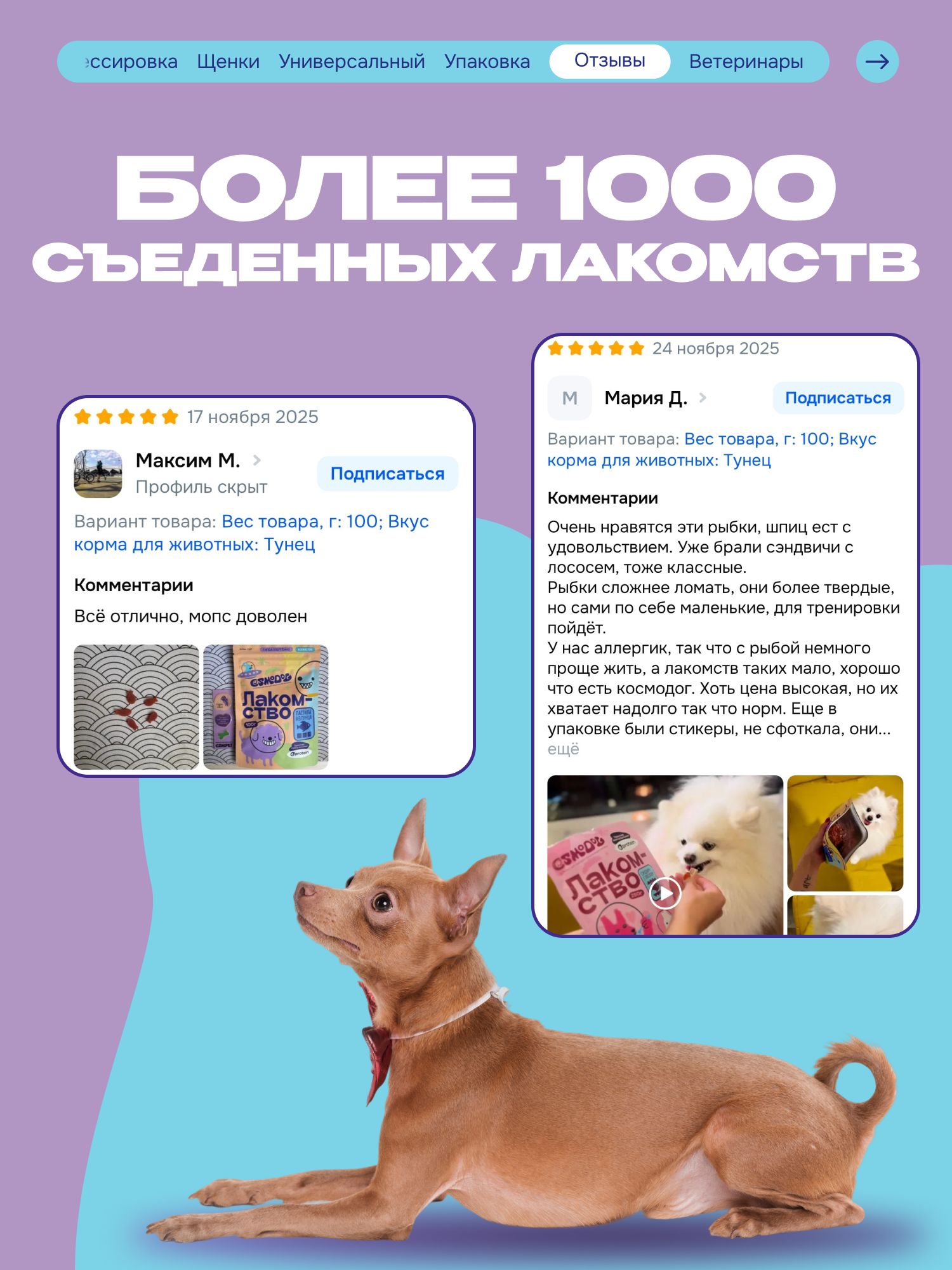 Лакомство для собак «Cosmodog» Пастила из тунца 250г