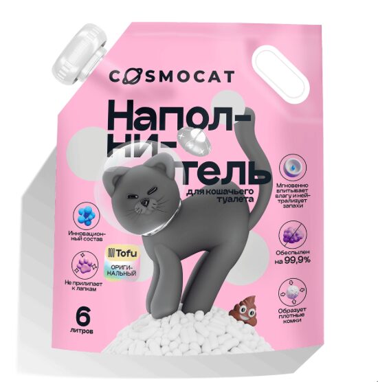 Наполнитель Тофу «Cosmocat» без запаха 6л