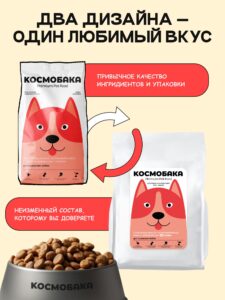 Корм сухой для собак «Космобака» для крупных и средних пород с индейкой 15 кг