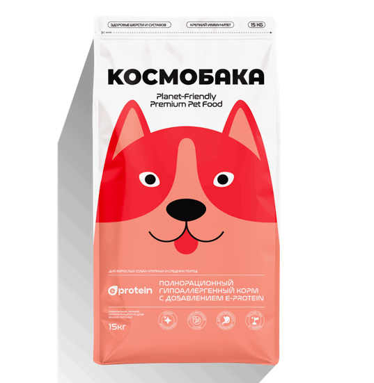 Корм сухой для собак «Космобака» для крупных и средних пород с ягненком 15 кг