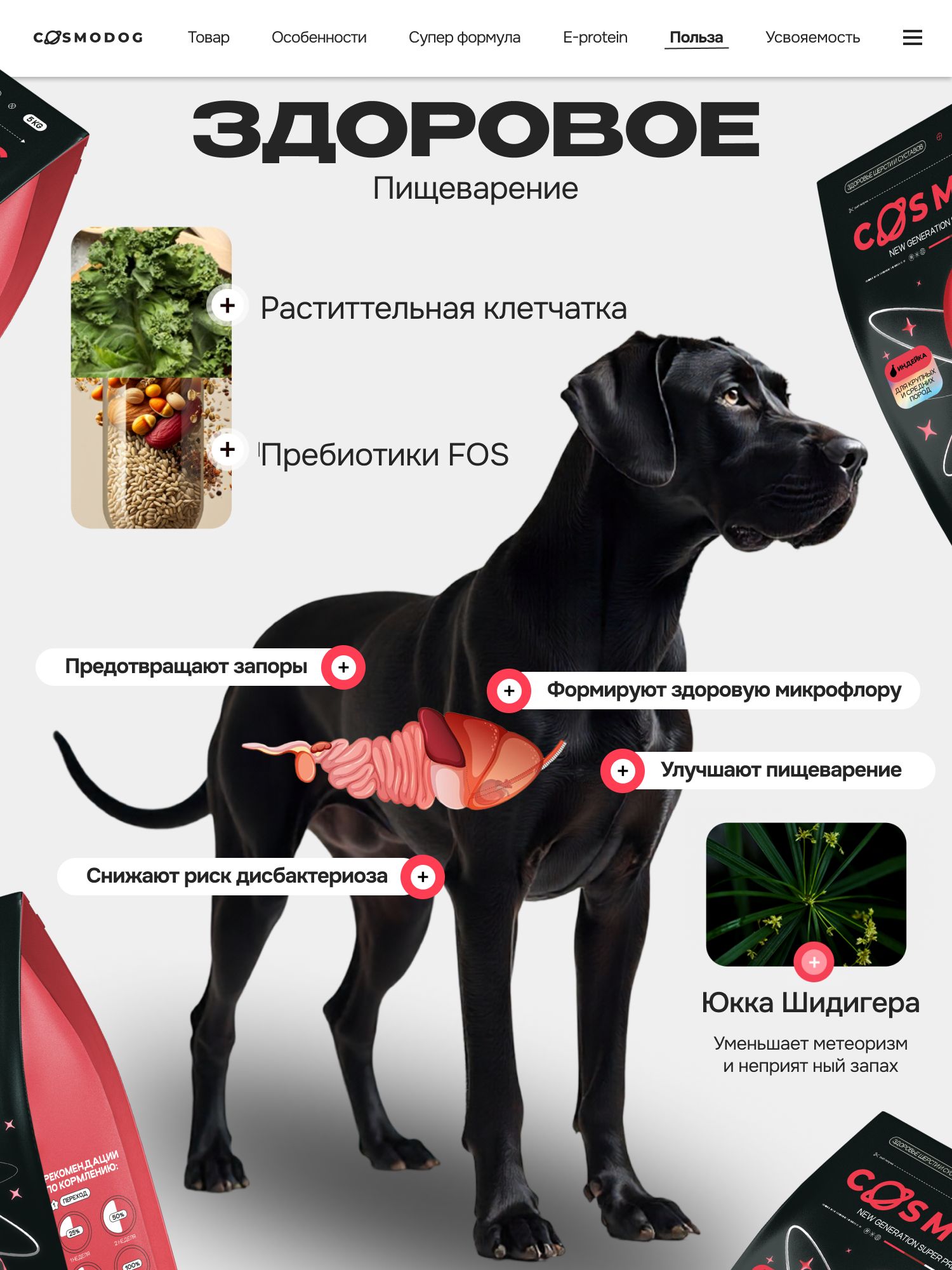 Корм сухой для собак «Cosmodog» для крупных и средних пород с индейкой 2 кг