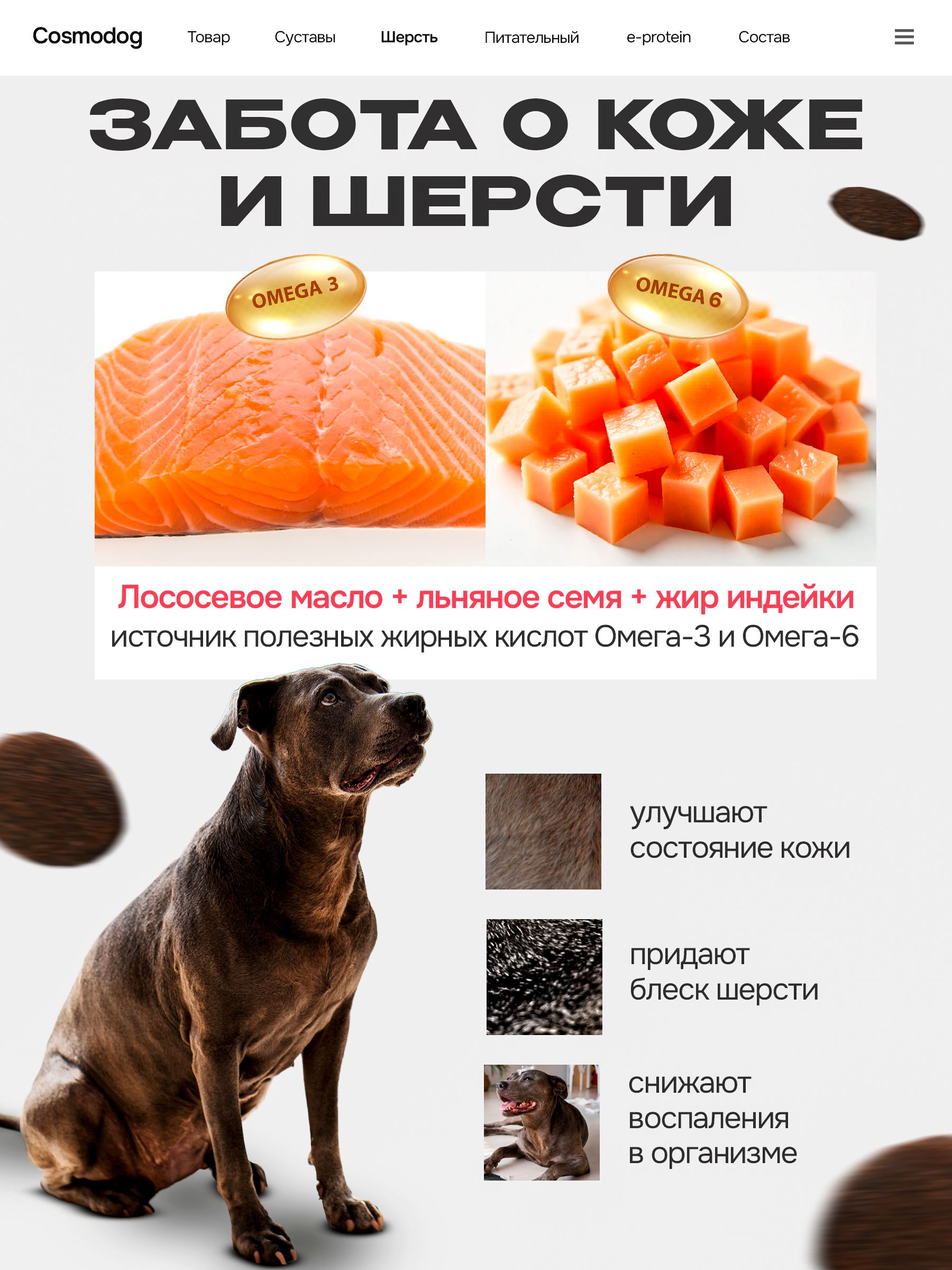 Корм сухой для собак «Cosmodog» для крупных и средних пород с индейкой 2 кг