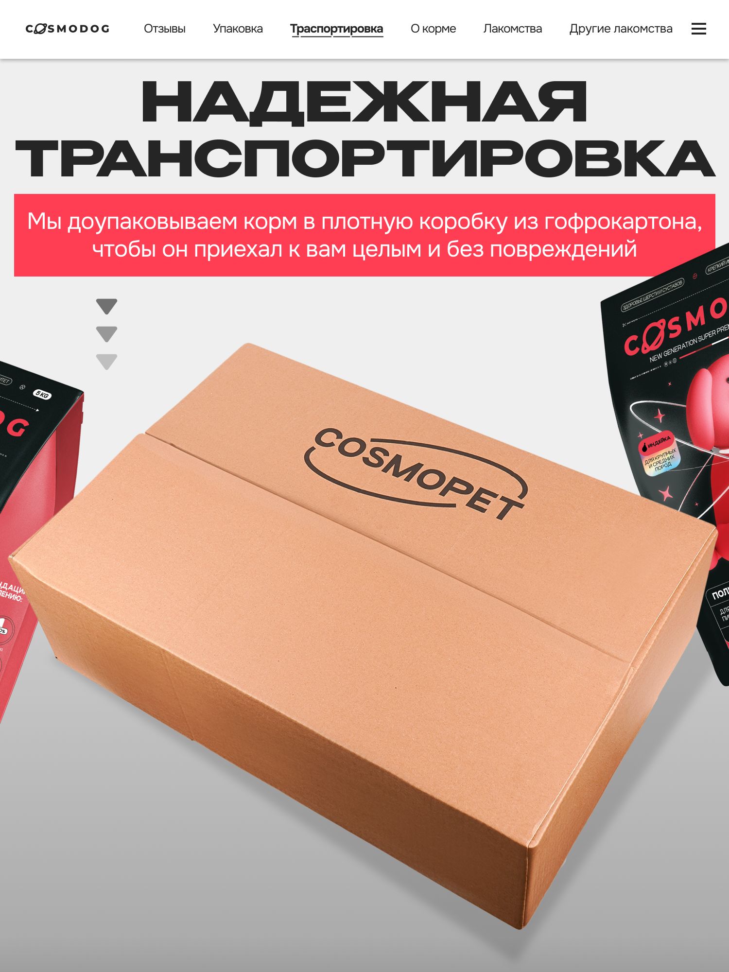 Корм сухой для собак «Cosmodog» для крупных и средних пород с индейкой 2 кг