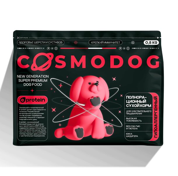 Корм сухой для собак «Cosmodog» для мелких пород с индейкой 0.8 кг