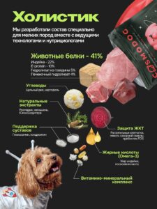 Корм сухой для собак «Cosmodog» для мелких пород с говядиной 2 кг