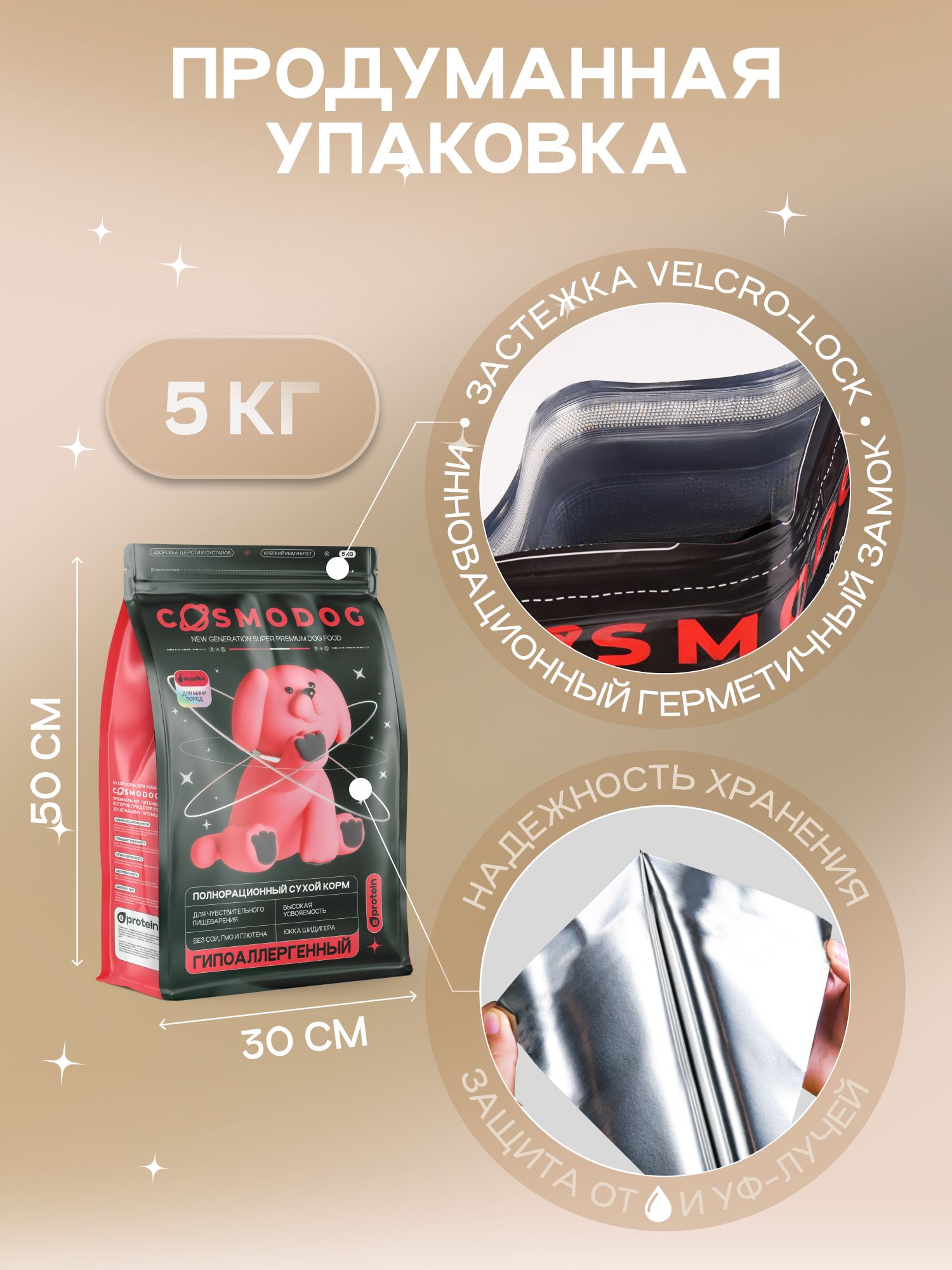 Корм сухой для собак «Cosmodog» для мини пород с индейкой 5 кг