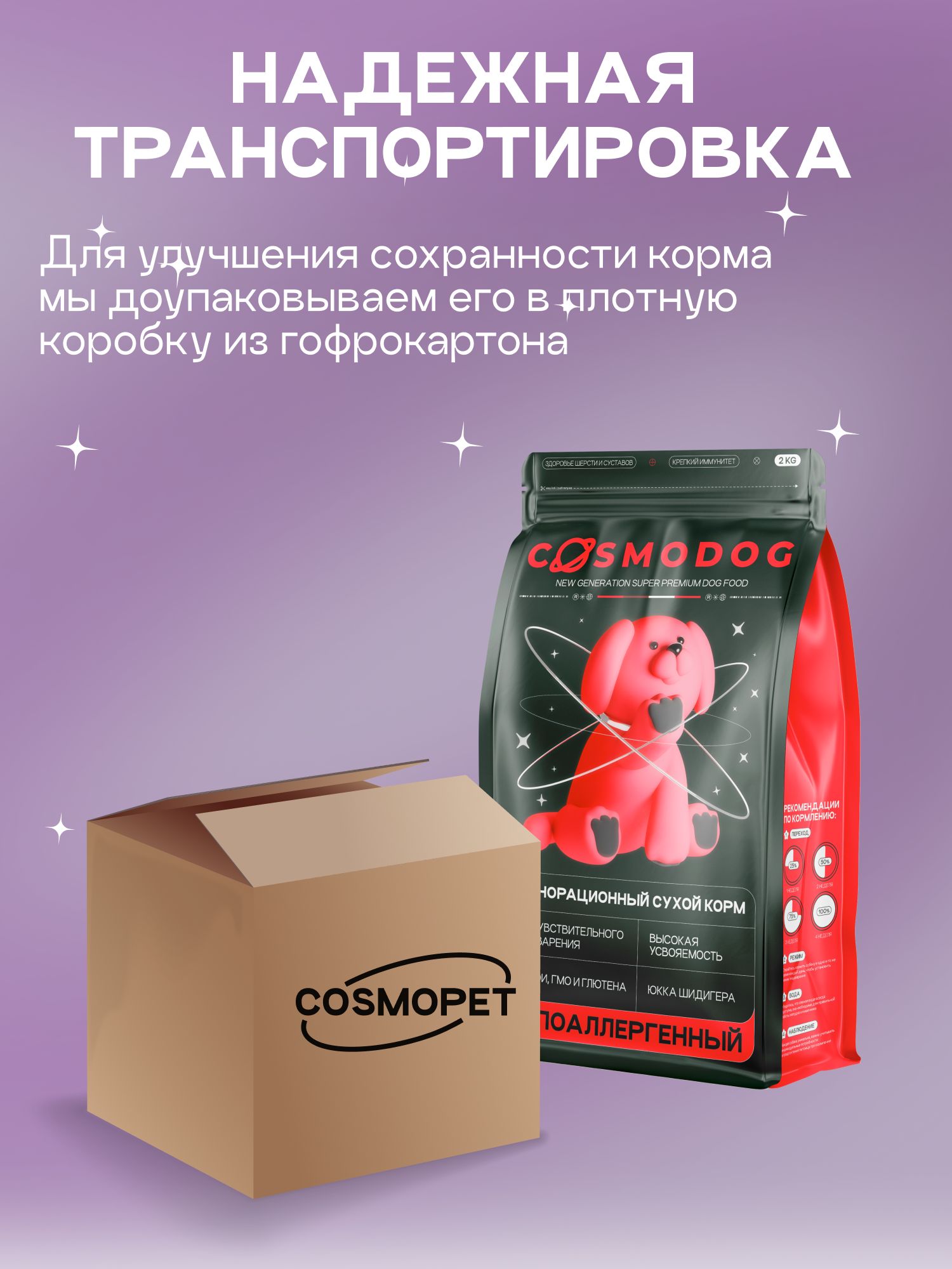 Корм сухой для собак «Cosmodog» для мини пород с рыбой 2 кг