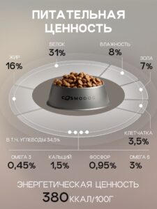 Корм сухой для собак «Cosmodog» для щенков с ягненком 2 кг