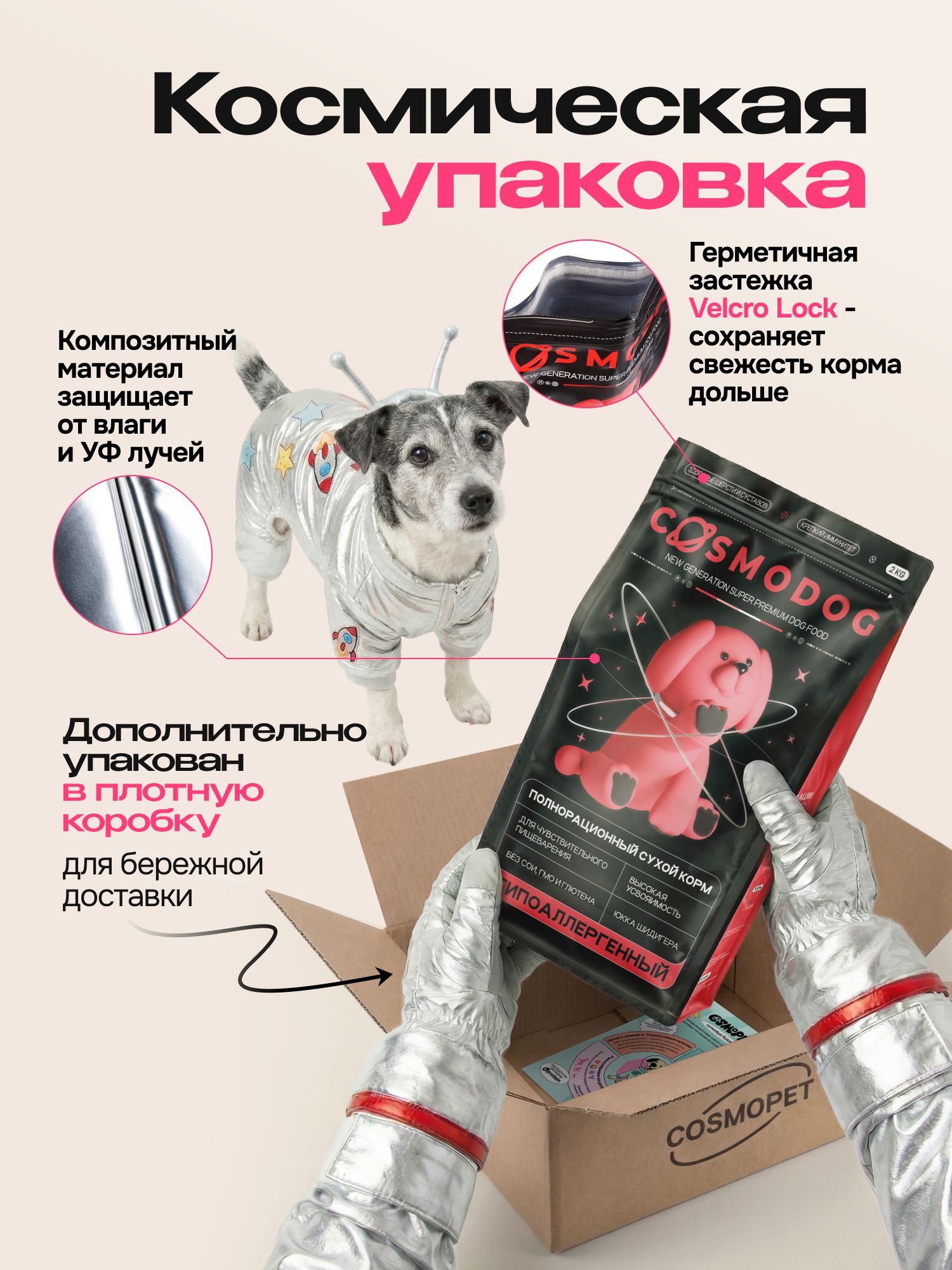 Корм сухой для собак «Cosmodog» Senior 7+ с ягненком 2 кг