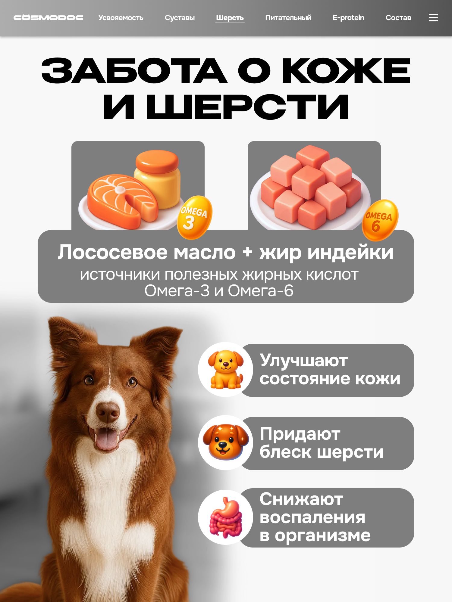 Корм сухой «Cosmodog» для стерилизованных собак/контроль веса с индейкой 2 кг
