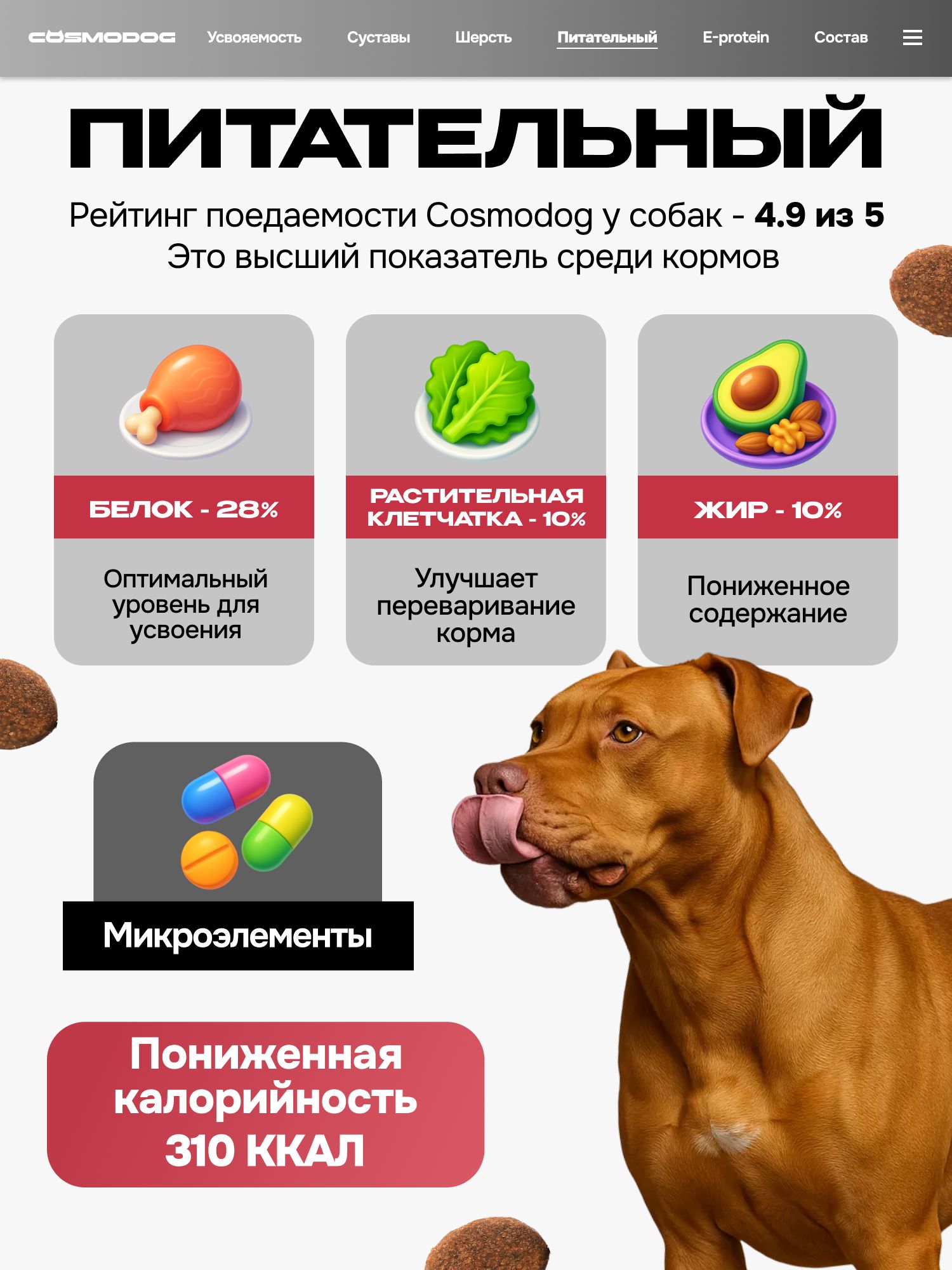 Корм сухой «Cosmodog» для стерилизованных собак/контроль веса с индейкой 2 кг