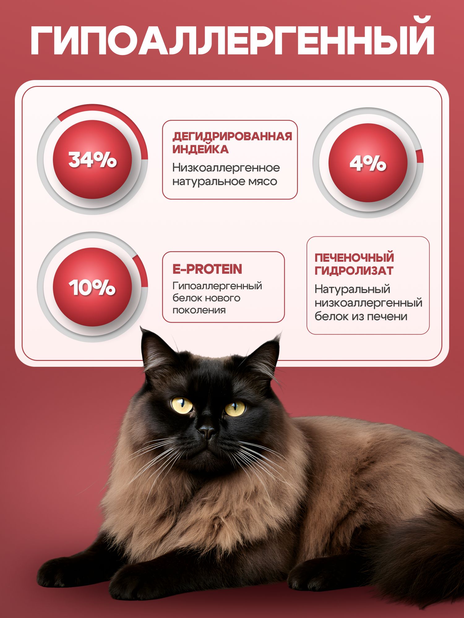 Корм сухой «Cosmocat» для выведения шерсти с индейкой 5 кг