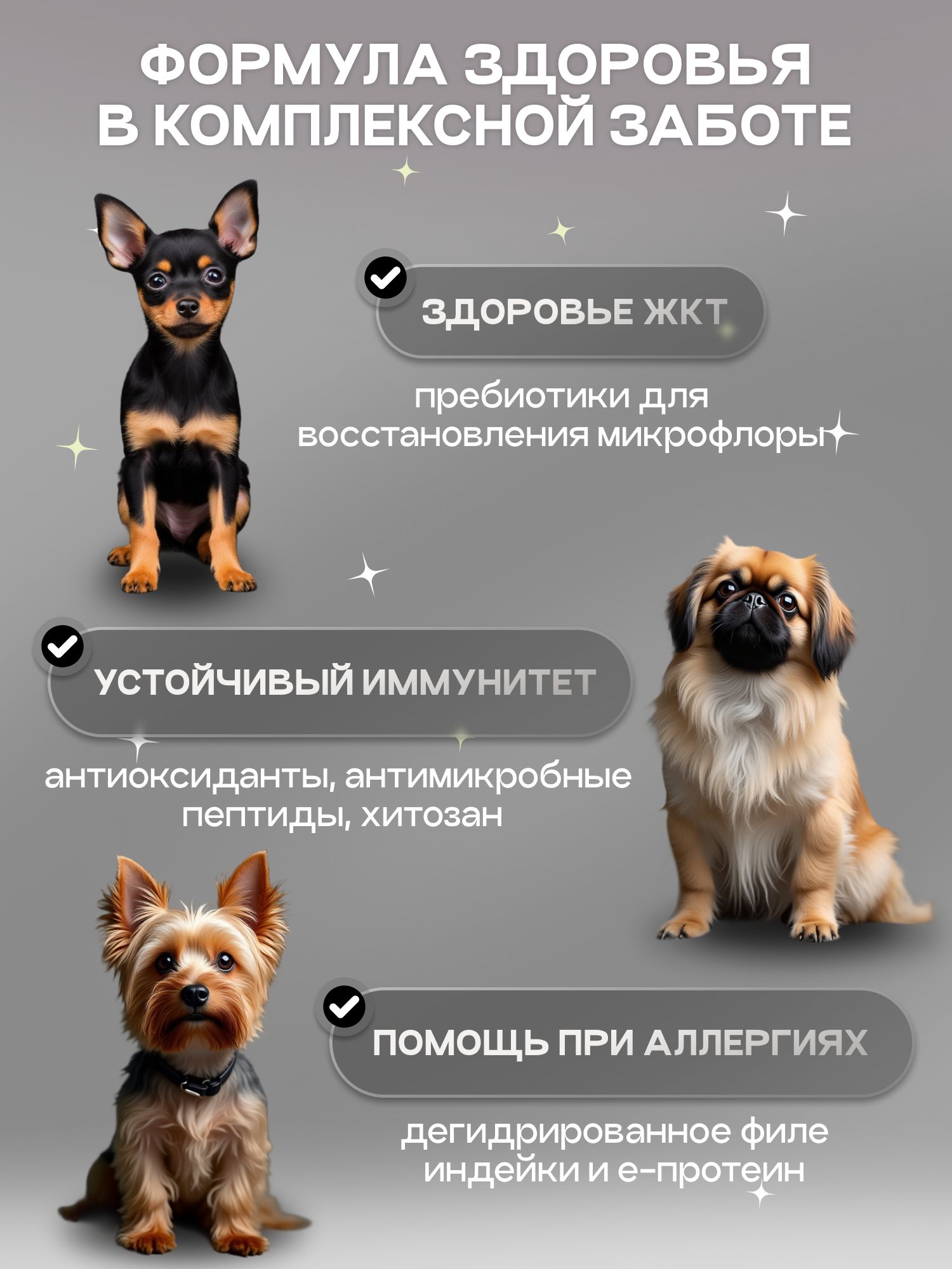 Набор кормов сухих для собак «Cosmodog» для мини пород с ягненком 2 кг, 3 пачки