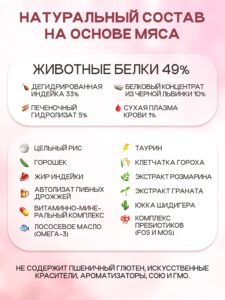 Набор кормов сухих «Cosmocat» для котят и кормящих кошек с индейкой 1.8 кг, 2 пачки