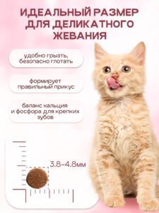 Набор кормов сухих «Cosmocat» для котят и кормящих кошек с индейкой 1.8 кг, 4 пачки