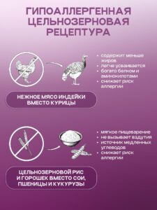 Набор кормов сухих «Cosmocat» для стерилизованных кошек с индейкой 1.8 кг, 4 пачки