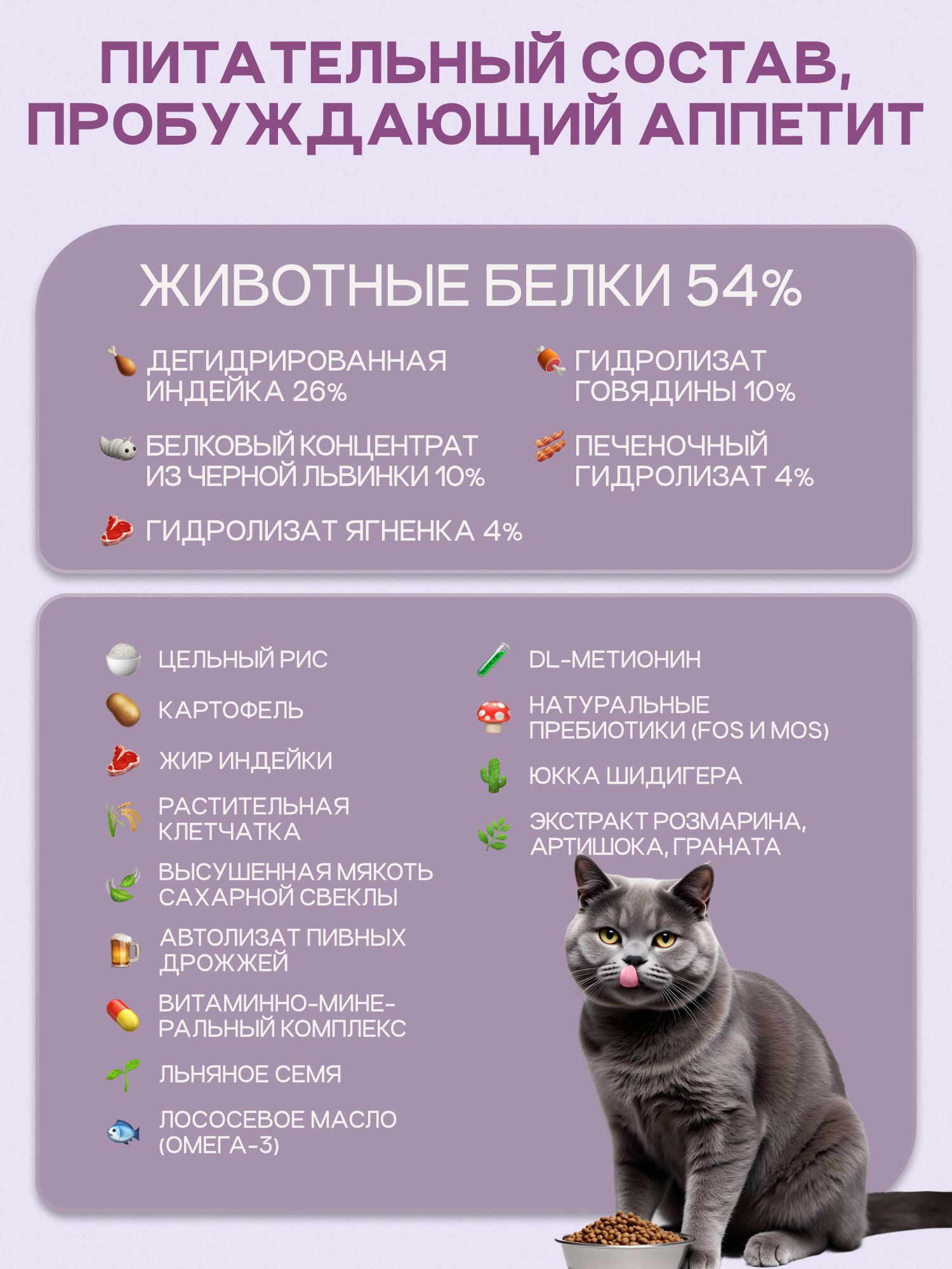 Набор кормов сухих для кошек «Cosmocat» с ягненком 1.8 кг, 4 пачки