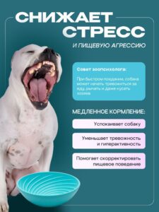 Миска для медленного кормления Cosmopet глубокая синяя