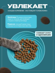 Миска для медленного кормления Cosmopet глубокая синяя