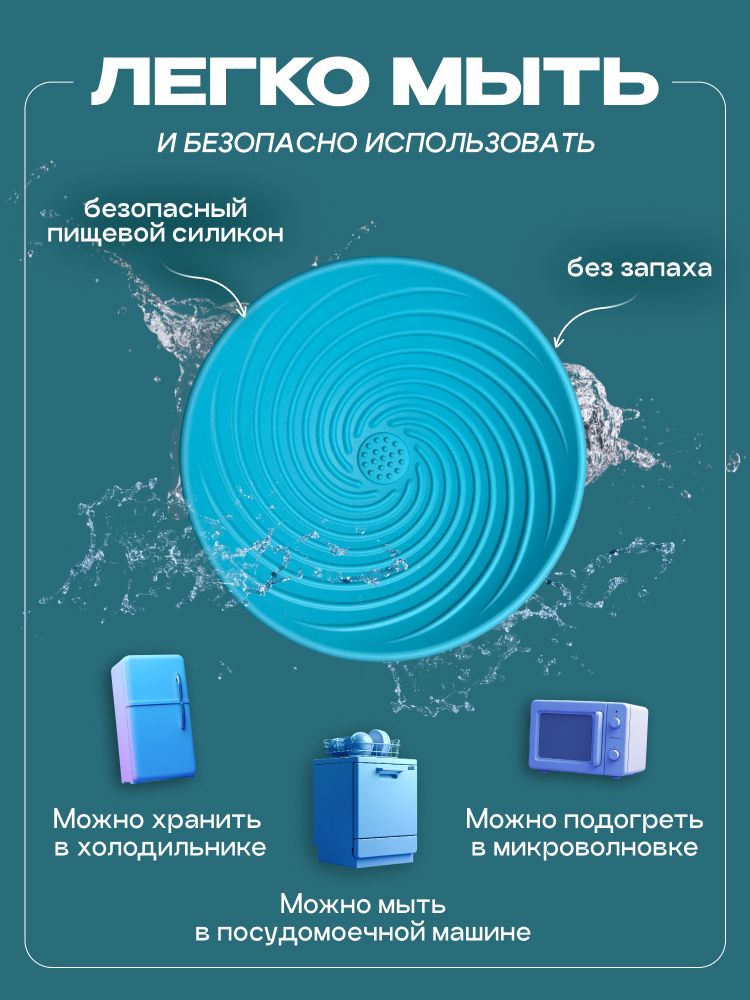 Миска для медленного кормления Cosmopet глубокая синяя